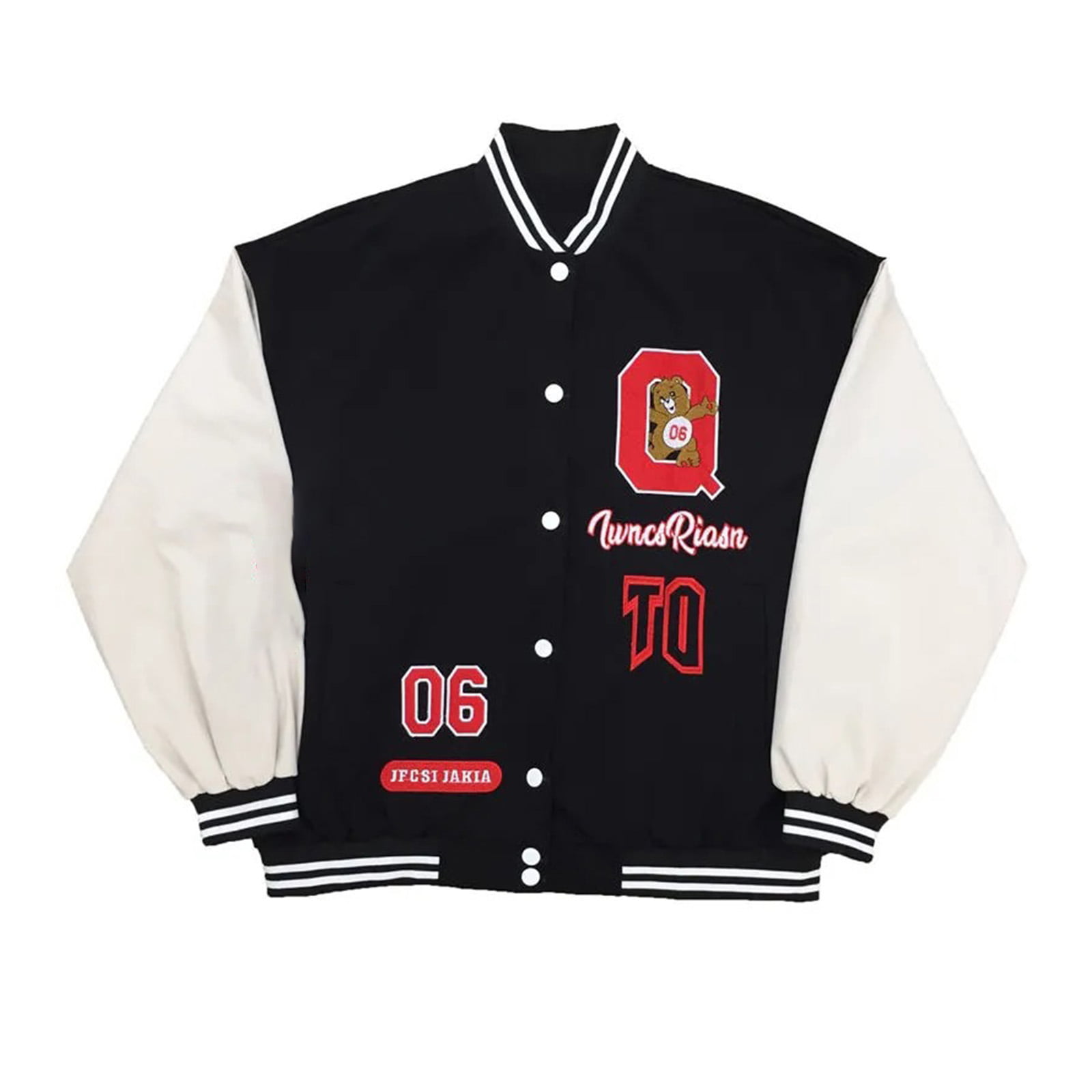 Classic Vintage Oversized Baseball Uniform Jacket Chic Simple Preppy Style Y2K Casual Pilot Jacket Outwear For Unisex