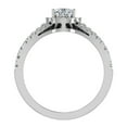 thumbnail image 3 of Pear Cut Halo Diamond Wedding Ring Set 14K White Gold (Moissanite Center), 3 of 5