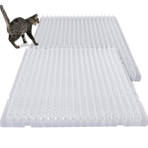 Alfombrilla disuasoria para gatos Nuanchu, 12 piezas, plástico transparente con púas