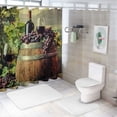 thumbnail image 7 of Patifu Grapes Wine Barrel Bathroom Décor Set Shower Curtain with Hooks 100% Polyester Fabric Washable Shower Curtain Set 69"x72, 7 of 7