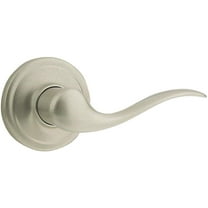 Kwikset 97300-817 Tustin Traditional Wave Bedroom/Bathroom Privacy Locking Door Lever Handle in Satin Nickel,