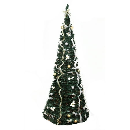 9 pre lit pop up decorated silver gold artificial 9 pre lit pop up decorated silver gold artificial