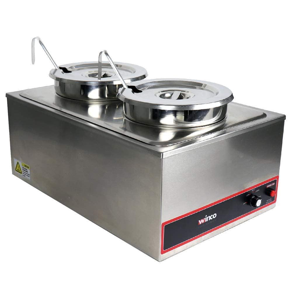 Winco FWS500 Electric Food Warmer with Adapter Plate, 7Quart Insets