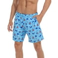 thumbnail image 3 of LRD Men's Swim Trunks with Compression Liner 7 Inch Inseam Life's a Beach / Blue M, 3 of 5