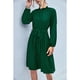 thumbnail image 4 of Vestido de mujer, vestido de color sólido, mangas raglán redondas, vestido elegante, resistente y duradero, 4 of 7
