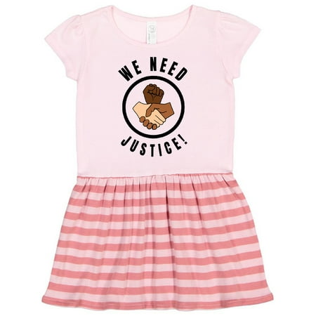 

Inktastic Black History Month We Need Justice Hands Gift Toddler Girl Dress