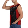 thumbnail image 3 of Balery Black Dog Red Background Men's Sleeveless Muscle Shirts Workout Tank Top, Moisture Wicking, Odor Protection-X-Large, 3 of 8