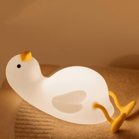 

Night Light for Kids USB Led Touch Dimming Cute Duck Design Bedroom Home Modern Interior Study Bedside Decoration Creative Gift Lights(white)
