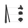 thumbnail image 3 of CORBATA DE HOMBRE DE RAYAS NARROW SOLID COLOR INSPIRAR CHIC PARA EL DÍA DEL PADRE Y GRADUACIÓN TRAJE FORMAL NEGRO, 3 of 5