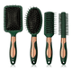 thumbnail image 1 of Herramientas De Peluquería Peine Redondo 4 unidades  Belug, Verde con negro, 1 of 5