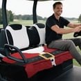 thumbnail image 5 of XYZCANDO Christmas Santa Suit 2-Seat Golf Cart Seat Cover | Non-Slip Washable Terry Cloth with 4 Storage Pockets | Universal Fit for EZGO Club Car, 5 of 8