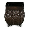 thumbnail image 5 of Cheungs Set of 3 metal planter with square top and curved fleur de lis patterned body, 5 of 5