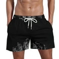 thumbnail image 2 of Ceisia Mens Flame Graphic Swim Trunks Drawstring Elastic Waist Pockets Quick Dry Five Pocket Length Beach Bottoms Gray XXXXL Gifts for Father, 2 of 5