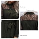 thumbnail image 5 of Blusa de longitud media Perspectiva Encaje Redondo Cuello Botón Cintura Alta Cinturón Top para Mujer Verde Ejército L, 5 of 6