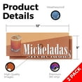 thumbnail image 2 of Micheladas Vinyl Decal 2 Pack of 12 Inch x 5 Inch Weatherproof Heavy-Duty Adhesive Backing | Refreshing Drinks, Mexican Cuisine, Local Promotions | Made in USA, 2 of 6