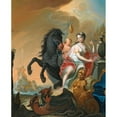 thumbnail image 2 of Josef Adam Ritter von Mölck 20x24 Gold Ornate Framed and Double Matted Museum Art Print Titled - Hercules Saving Hesione (1741), 2 of 4