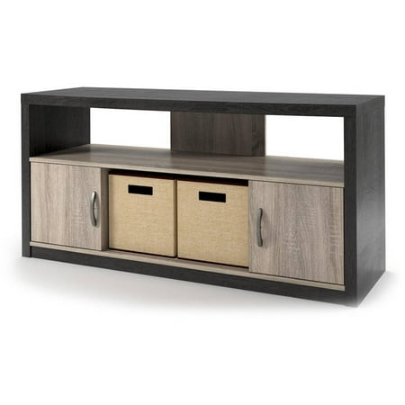 Altra Winlen 55″ TV Stand with 2 Bins, Carmen Oak/Natural Oak Altra Winlen 55″ TV Stand with 2 Bins, Carmen Oak/Natural Oak