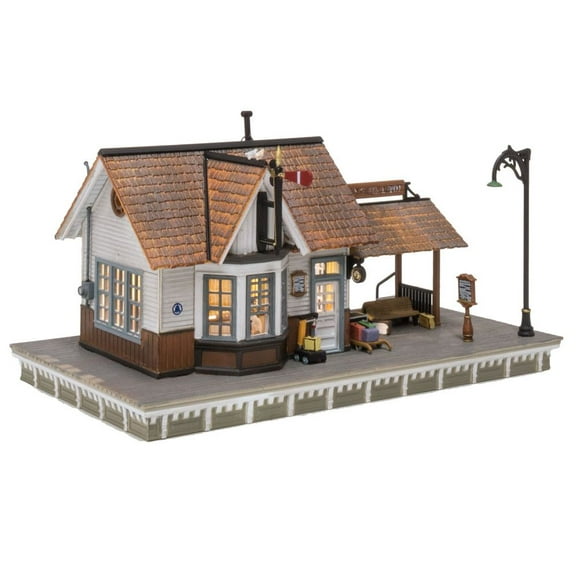 WOODLAND SCENICS N SCALE THE DEPOT BUILT & READY TRAIN STATION WDS4942