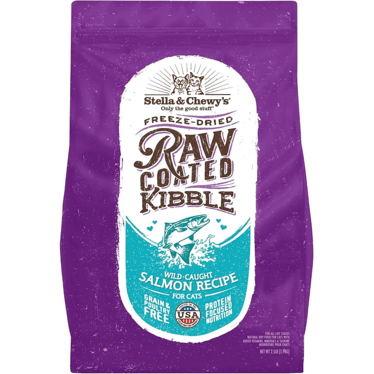 Stella & Chewy's Raw Coated Salmon Kibble for Cats photo 1