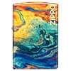 540 Fusion Tumbled Brass Zippo Colorful Design
