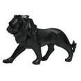 thumbnail image 4 of deevoka Animal Sculpture Geometric Figure Bookshelf Living Room Lion Statue Figurine Black, 4 of 9