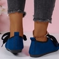 thumbnail image 5 of Fesfesfes Women Loafers Shoes for Work Pointed Toe Plus-size Flat Casual Shoes Lace Up Bow-tied Beanie Shoes 42(8.5), 5 of 8