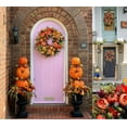 thumbnail image 6 of Fall Peony and Pumpkin Wreath, Autumn Year Round Wreaths for Front Door, Artificial Fall Wreath, Autumn Front Door Wreath Thanksgiving Wreath for Home Farmhouse Home Wall Window Festival, 6 of 6