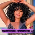 thumbnail image 4 of Women's short black curly hair with small curls fluffy and natural wig, 4 of 10