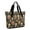 Skull Pumpkin Halloween, variant on Tote Bag for Women - Skull Flower Halloween Pattern Shoulder Bag - Large Utility Work Duffle Bag with Zipper Handbag for Travel, Work, Sprots