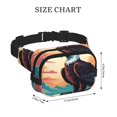 thumbnail image 4 of Saiise Sac Banane à Double Compartiment Motif Aigle Chauve Iceberg Dessin Animé Sac de Taille Carré Réglable Mains Libres Ceinture de Course Randonnée Sécurité Voyage Sergé Bandoulière, 4 of 9
