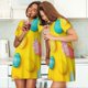 thumbnail image 4 of Easygdp Easter eggs (2) Camisón de manga corta para mujer, informal, estampado, 4 of 6