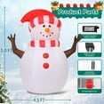 thumbnail image 7 of GOOSH Christmas Inflatable 5 FT Snowman Inflatable with 360° Rotating Light, Snowman Blow Up Cute Snowman Outdoor Christmas Decorations, Xmas Inflatables Outdoor Decorations Clearance for Garden/Patio, 7 of 7