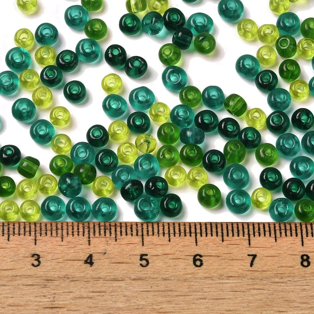 1 Pound Transparent Colours 6/0 Glass Round Seed Beads Green Green 4x3x4mm Hole: 1mm about 5625pcs/pound