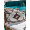 thumbnail image 4 of Outdoor Pillows Waterproof, Brown Beige Boho Bedding Throw Pillows with Insert for Couch Sofa Bed, Vintage Ethnic Tribal Southwestern 12x20 Inch Pillowcases Decorative Camping Patio Pillow Set of 2, 4 of 8