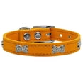 thumbnail image 3 of Crystal Bone Genuine Leather Dog Collar Mandarin 24, 3 of 3