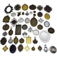 thumbnail image 1 of 20PCS Mixed Pictures,Frames,Colors Alloy Cameo Setting 20-65mm Jewelry Making DIY Pendant Charms, 1 of 5