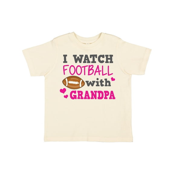 Inktastic I Watch Football with My Grandpa Girls Toddler T-Shirt