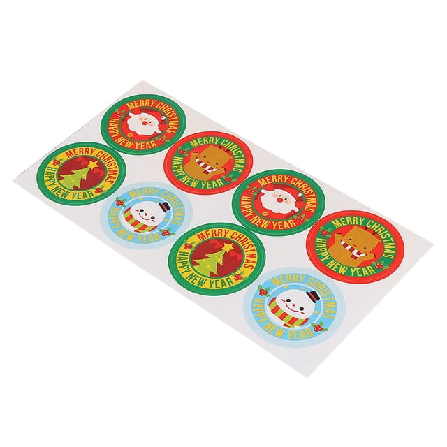 Papel de Navidad Etiqueta Adhesiva Etiqueta Cupcake Fiesta Bolsa o Caja nía de Bricolaje Baoblaze Etiqueta engomada del sello de navidad