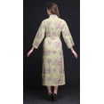 thumbnail image 2 of Bimba China Ivory Floral Rose & Ranunculus Kimono Bathrobe Women Printed Kimono Robe For Girls Crossover Robes Bathrobe For Girls L, 2 of 5