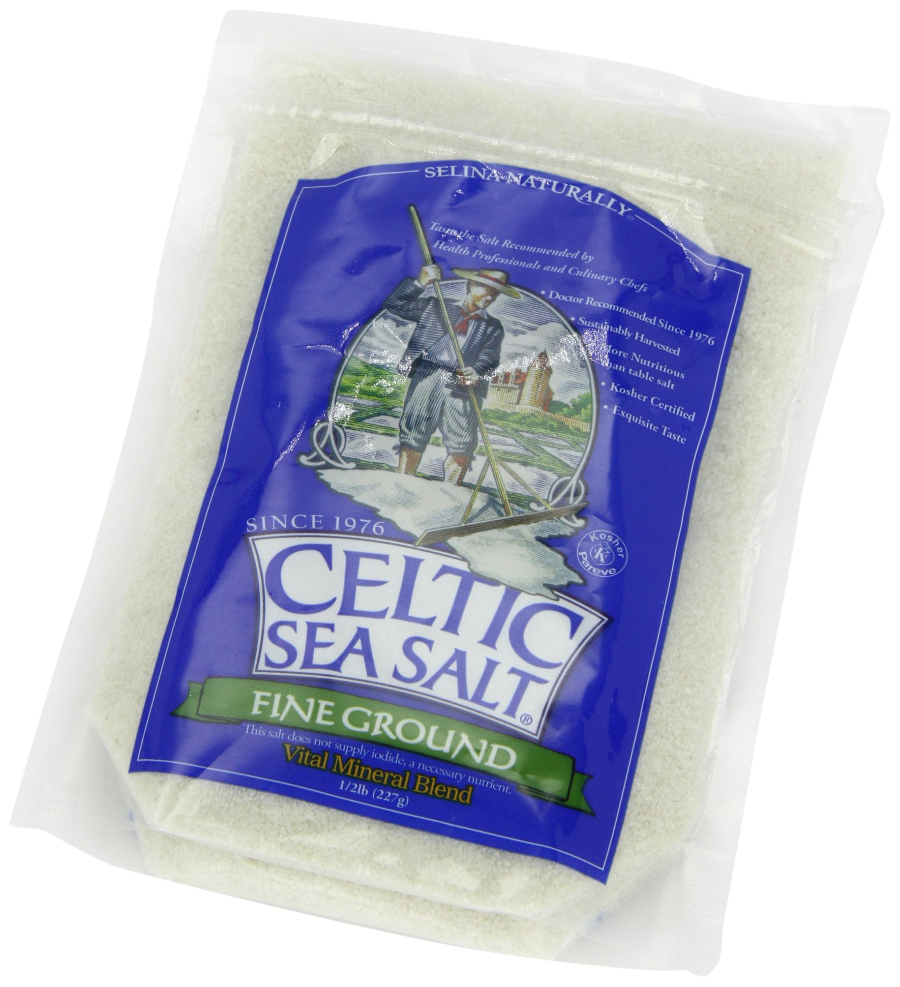 Celtic Sea Salt, Fine Ground Resealable Bag, 8 oz - Walmart.com