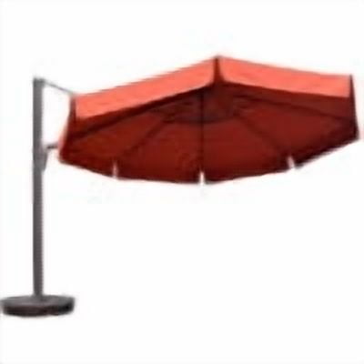 Island Umbrella Victoria 13-ft Octagonal Cantilever Patio Umbrella with Valance in Terra Cotta Sunbrella® Fabric
