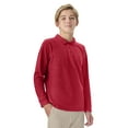 thumbnail image 5 of Classroom School Uniforms Big Kid Long Sleeve Pique Polo CR835Y, XL, Red, 5 of 7
