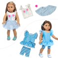 thumbnail image 3 of Set de ropa para muñecas ZQDOLL para muñecas estadounidenses de 18 pulgadas, 23 piezas, 3 of 9