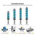 thumbnail image 4 of Premium CNC-Ready Woodworking Spiral Router Bit with Double Bearings - 12mm Shank, 3/4 Inch Cutting Diameter, 85mm Length - Disposable Design for Precision Milling, Engraving & Contour Trimming in, 4 of 5