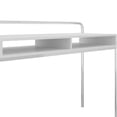 thumbnail image 6 of Work Surface Office Desk with 2 Compartments and Tubular Metal Frame, White and Chrome,Office Workstation, 6 of 6