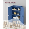 thumbnail image 3 of Freestanding Storage Cabinet with 2 Doors, 31.5" High Floor Cupboard with 2 Adjustable Shelves, Modern Forest Green Storage Unit for Bathroom, Living Room, Kitchen & Entryway, 11.8 x 23.6 x 31.5 Inch, 3 of 6