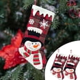 thumbnail image 1 of Xihbxyly Ofertas Por Tiempo Limitado Hoy Media Navideñas Tejidas con Diseños de Papá Noel y Muñeco de Nieve Bolsas de Regalo Rojas Ideales para Colgar En Árbol de Navidad, 1 of 7