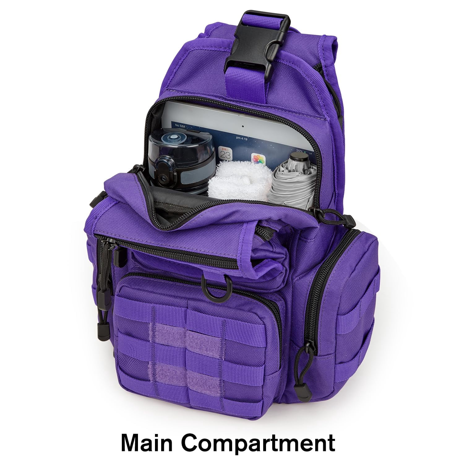 G4Free Sling Bag Pack with Adjustable Holder Small Crossbody Shoulder Backpack for Men Women