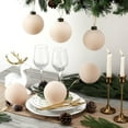 thumbnail image 4 of Vggrvlo 12PCS Khaki 3.15 Inch Velvet Christmas Balls Flocked Christmas Tree Ball Ornaments Christmas Savings Christmas Tree Decorations Perfect Gifts for Indoor/Outdoor Holiday Christmas Party Decor, 4 of 6