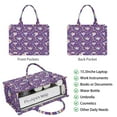 thumbnail image 2 of Large Capacity Tote Bag,Purple Fairy Unicorn Pattern Handbag Fashion Luxury Tote Bag,15.7"x13"x 5.1" Inches,Laptop Compatible, 2 of 6